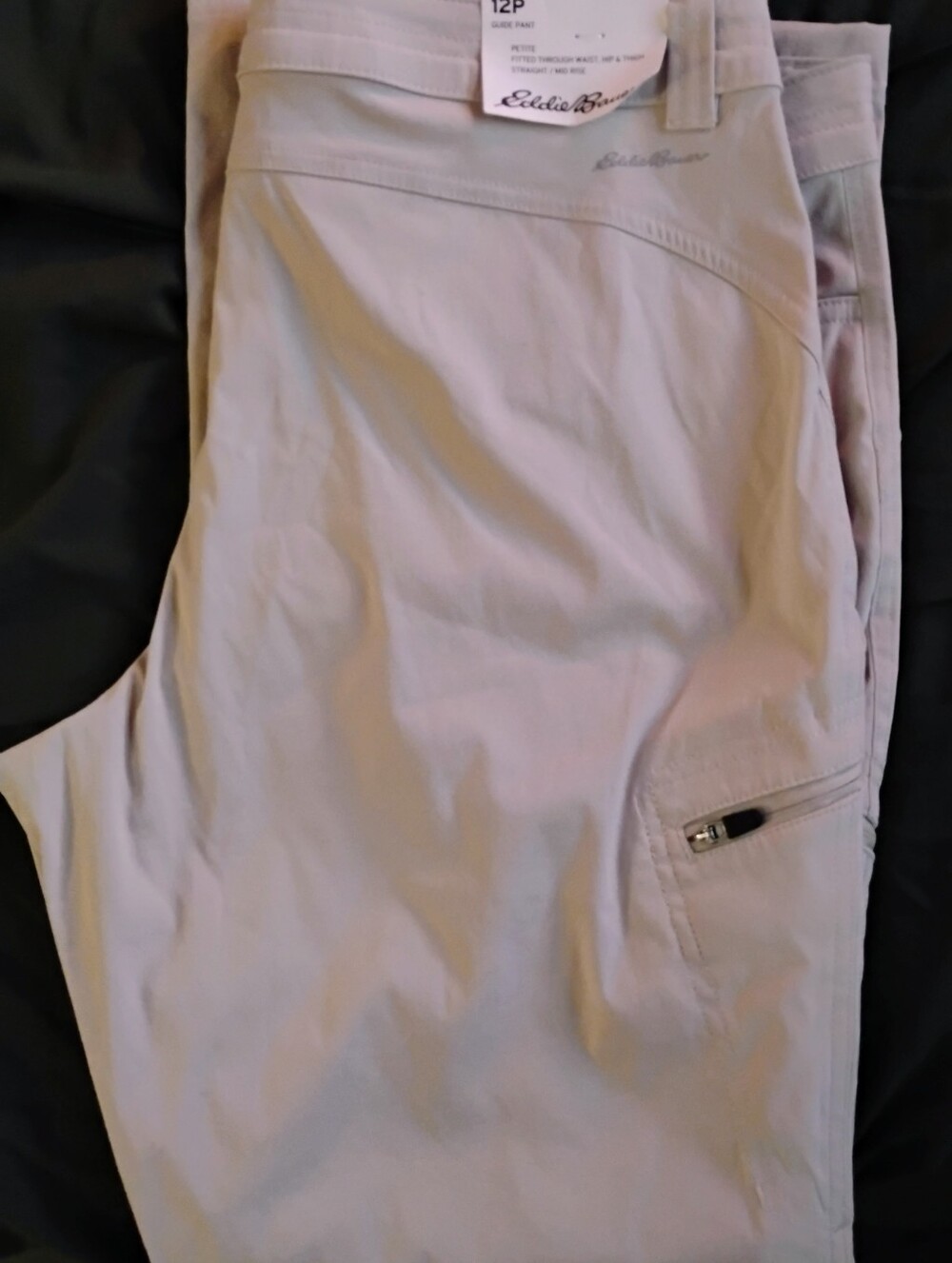 Eddie Bauer NWT Light Beige Casual Pants Petite Straight Mid Rise Sz 12p - Picture 4 of 7